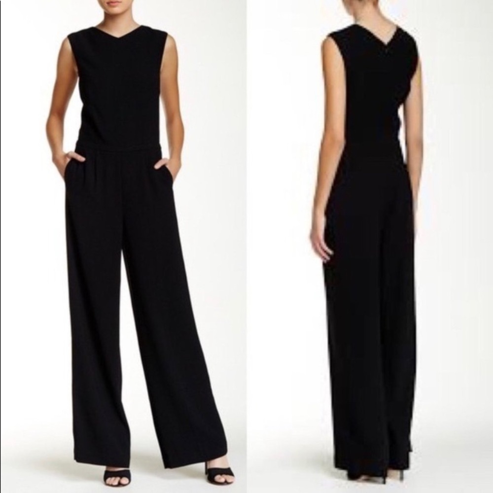 Ted Baker Sleeveless Black Wide-Leg Jumpsuit (Size 4)